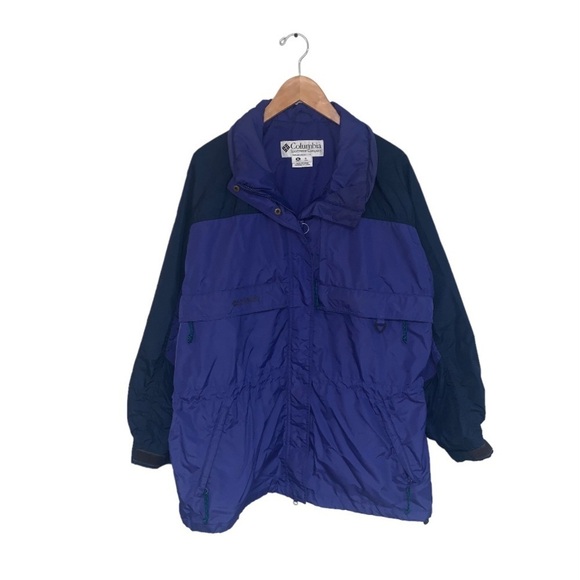 Vintage Columbia Ski Jacket Women’s  Size XL Purple Navy Outdoor Adventure Light - Picture 1 of 11